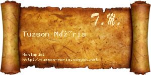 Tuzson Mária névjegykártya