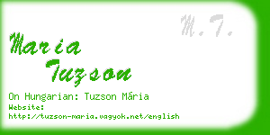 maria tuzson business card