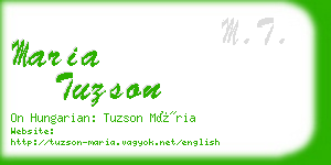 maria tuzson business card